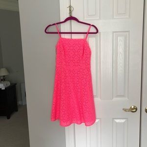 Lilly Pulitzer Bright Pink Lace Dress
